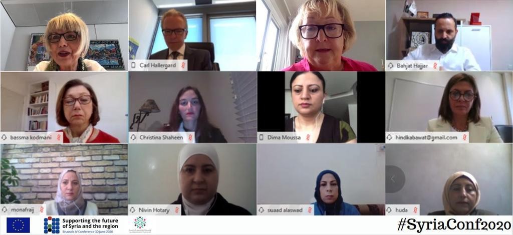 Intervention of the SWPM Member, Dima Moussa, in the Brussel’s Conference –  “We Hear You” Bringing Women Grassroots Voices to the Heart of the Syrian Peace Process