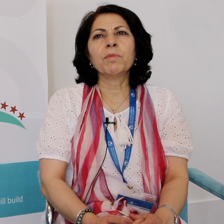 لقاء مع صبيحة خليل خلال المؤتمر العام الخامس للحركة السياسية النسوية السورية