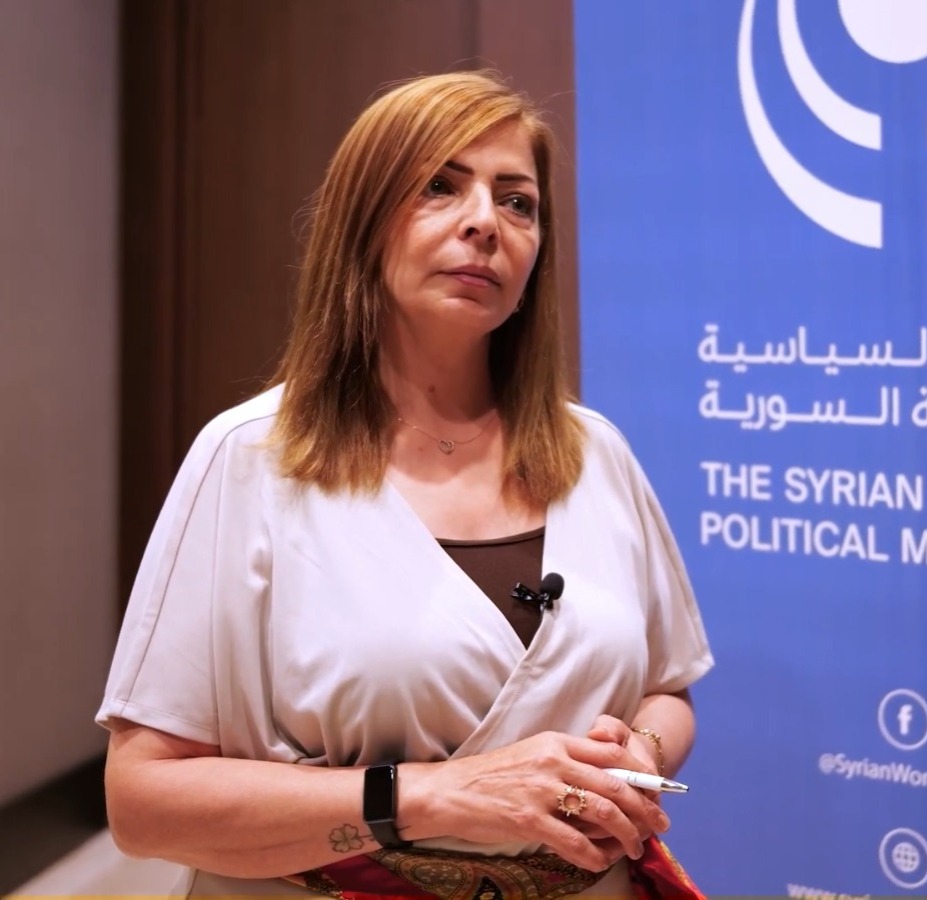 لقاء مع غيثاء أسعد خلال المؤتمر العام الخامس للحركة السياسية النسوية السورية