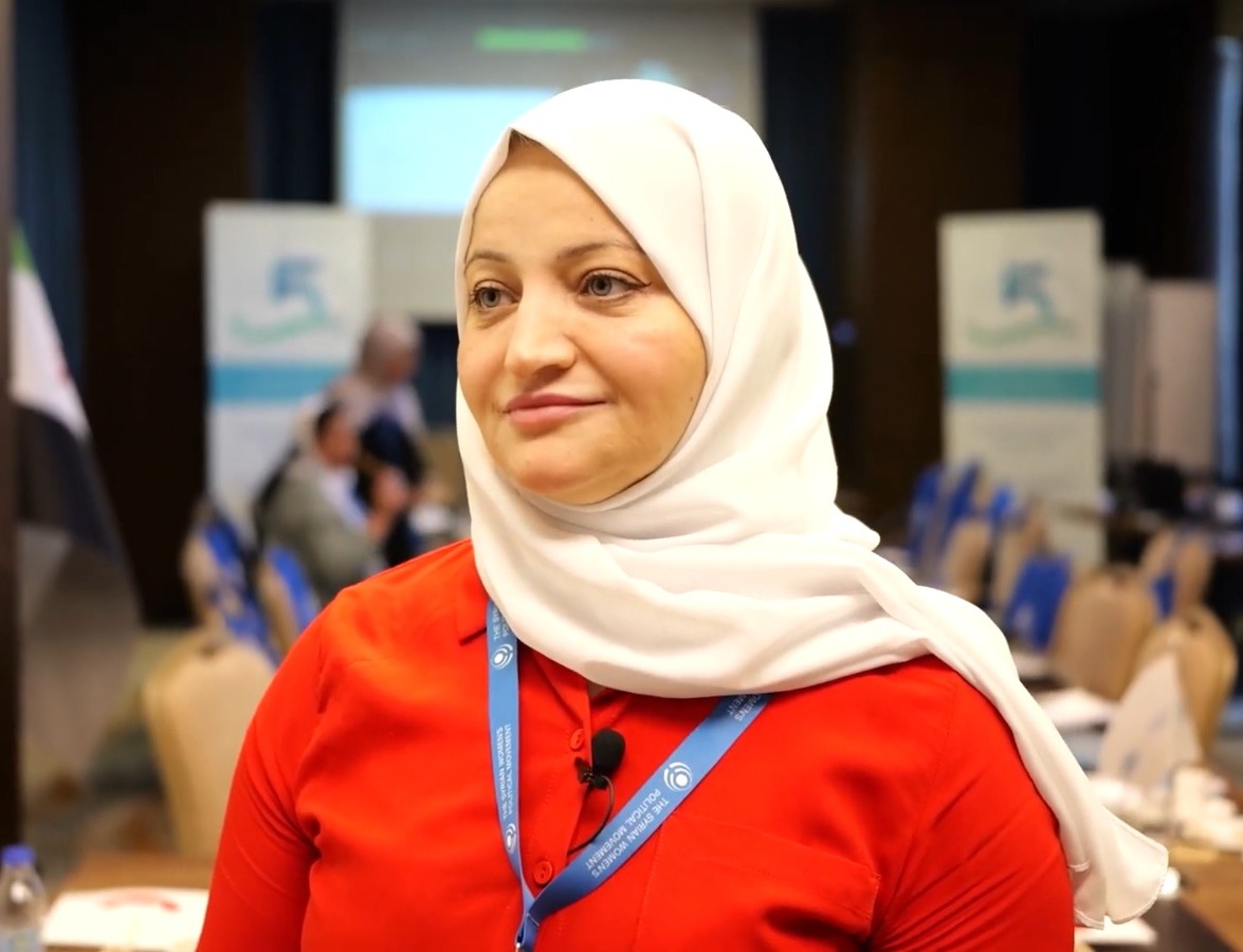 لقاء مع نيسان بابللي خلال المؤتمر العام الخامس للحركة السياسية النسوية السورية